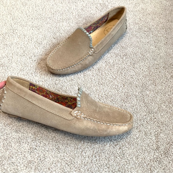 JACK ROGERS Taylor Tan Suede Slip-On Loafers Driving Moccasins Shoes Sz 11 - Picture 3 of 9